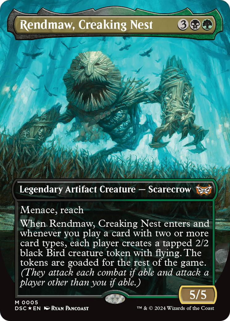 Rendmaw, Creaking Nest (Borderless) (DSC-005)  Foil - Duskmourn: House of Horror Commander