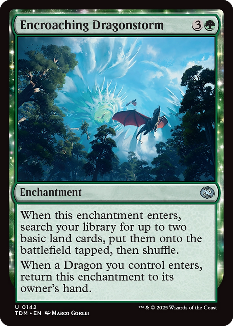 Encroaching Dragonstorm (TDM-142)  - Tarkir: Dragonstorm: (enchantment)