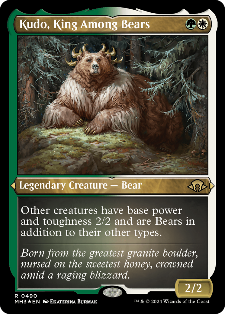 Kudo, King Among Bears (Foil Etched) (MH3-490)  Foil - Modern Horizons 3