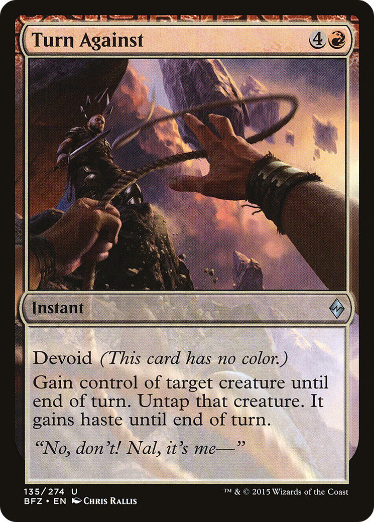 Turn Against (BFZ-135)  Foil - Battle for Zendikar: (devoid)