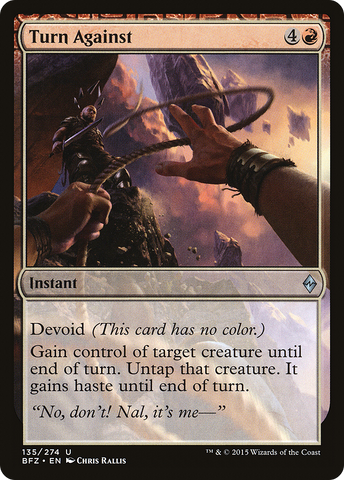 Turn Against (BFZ-135)  Foil - Battle for Zendikar: (devoid)
