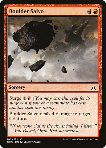 Boulder Salvo (OGW-102)  Foil - Oath of the Gatewatch