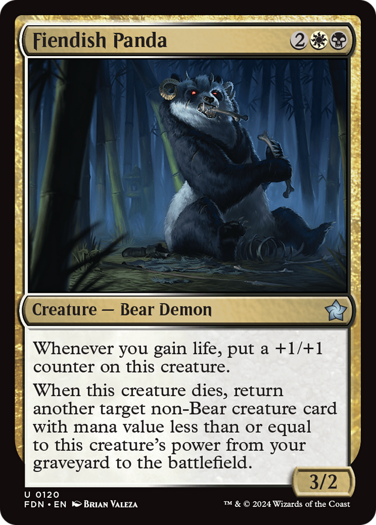Fiendish Panda (FDN-120)  Foil - Foundations