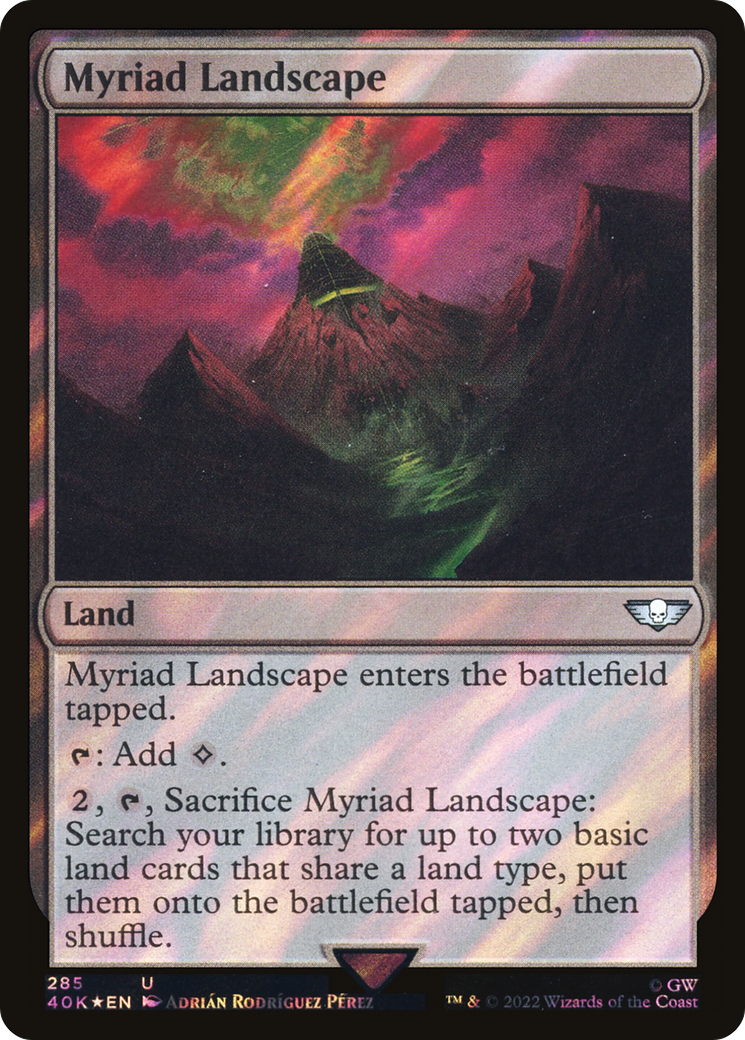 Myriad Landscape (Surge Foil) (40K-285)  Foil - Warhammer 40,000 Commander