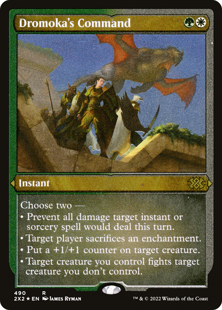 Dromoka's Command (Foil Etched) (2X2-490)  Foil - Double Masters 2022