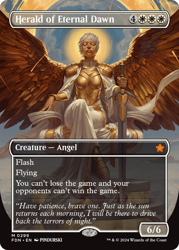 Herald of Eternal Dawn (Borderless) (FDN-299)  - Foundations