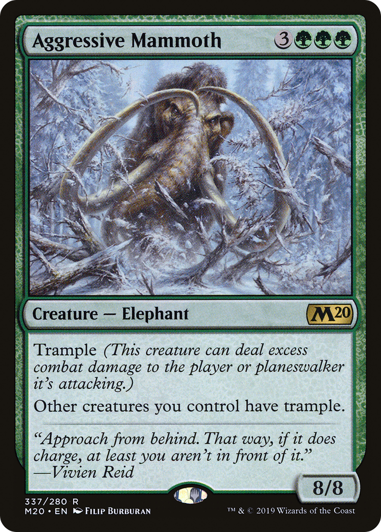 Aggressive Mammoth (M20-337)  - Core Set 2020