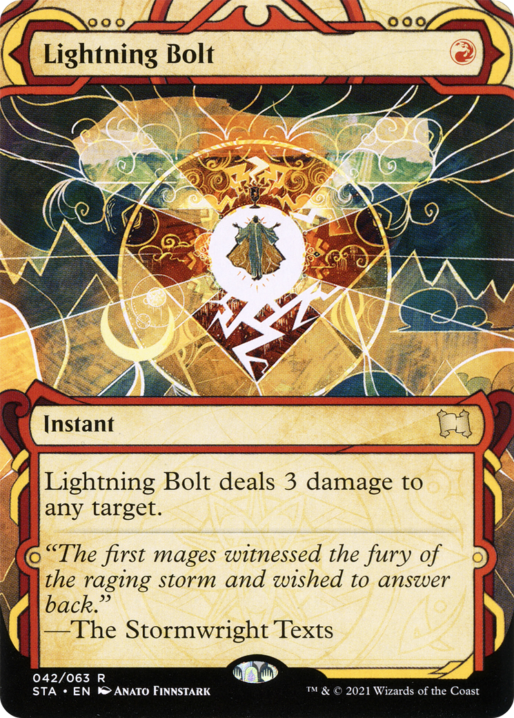Lightning Bolt (STA-042)  - Strixhaven Mystical Archive: (Showcase) (Borderless)