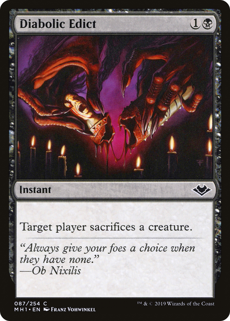 Diabolic Edict (MH1-087)  Foil - Modern Horizons