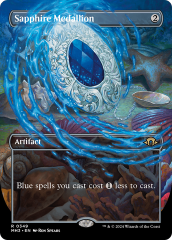 Sapphire Medallion (Borderless) (MH3-349)  Foil - Modern Horizons 3