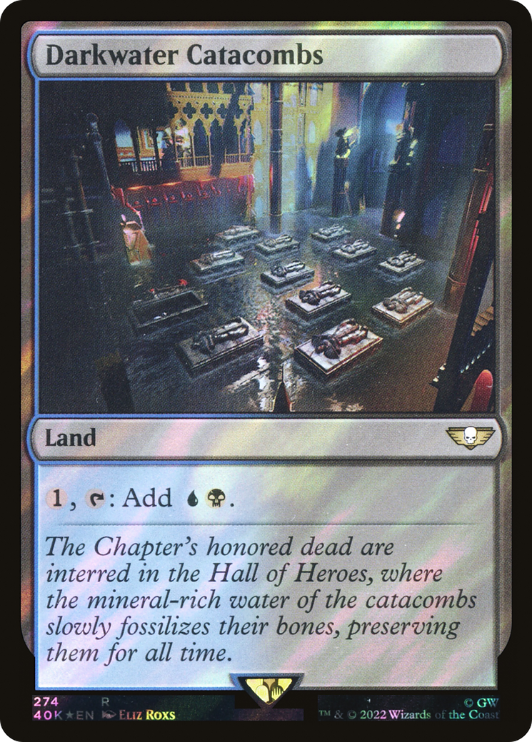Darkwater Catacombs (Surge Foil) (40K-274) - Warhammer 40,000 Commander Foil