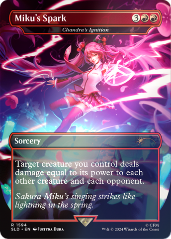 Miku's Spark - Chandra's Ignition (Rainbow Foil) (SLD-1594)  Foil - Secret Lair Drop (Borderless)