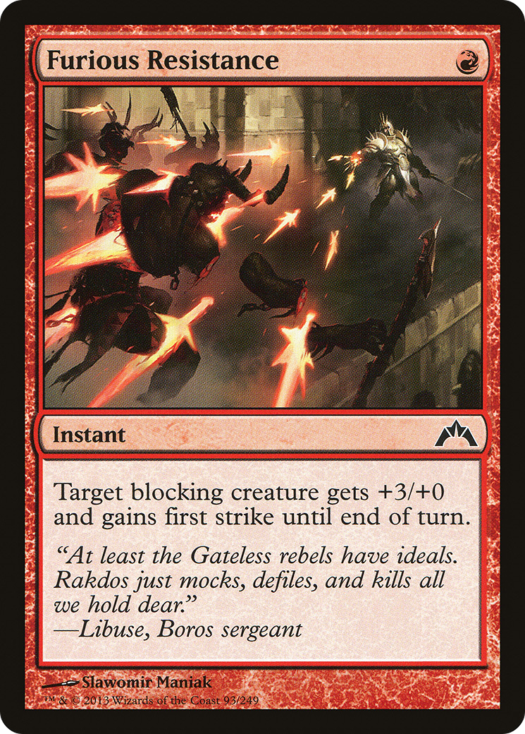 Furious Resistance (GTC-093)  Foil - Gatecrash