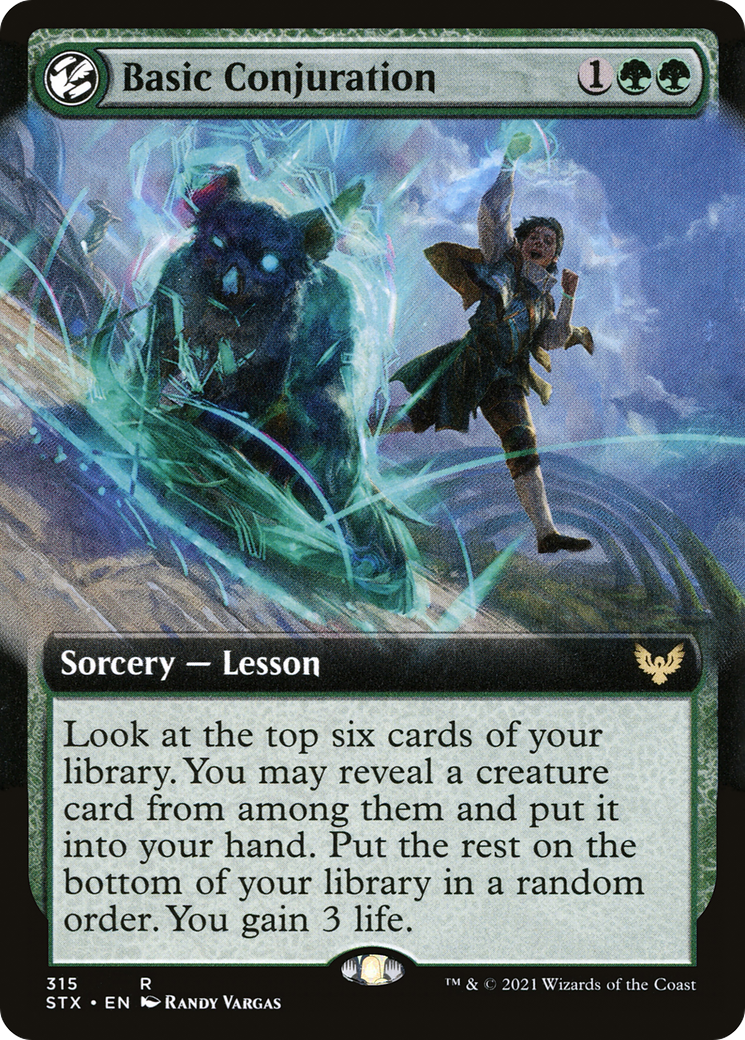 Basic Conjuration (Extended Art) (STX-315)  - Strixhaven: School of Mages: (Extended Art, lesson)