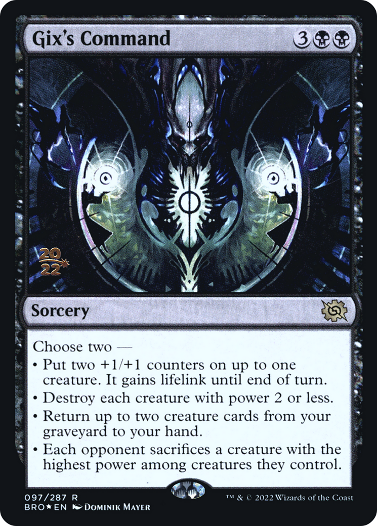 Gix's Command (PRE-097)  Foil - The Brothers' War Promos