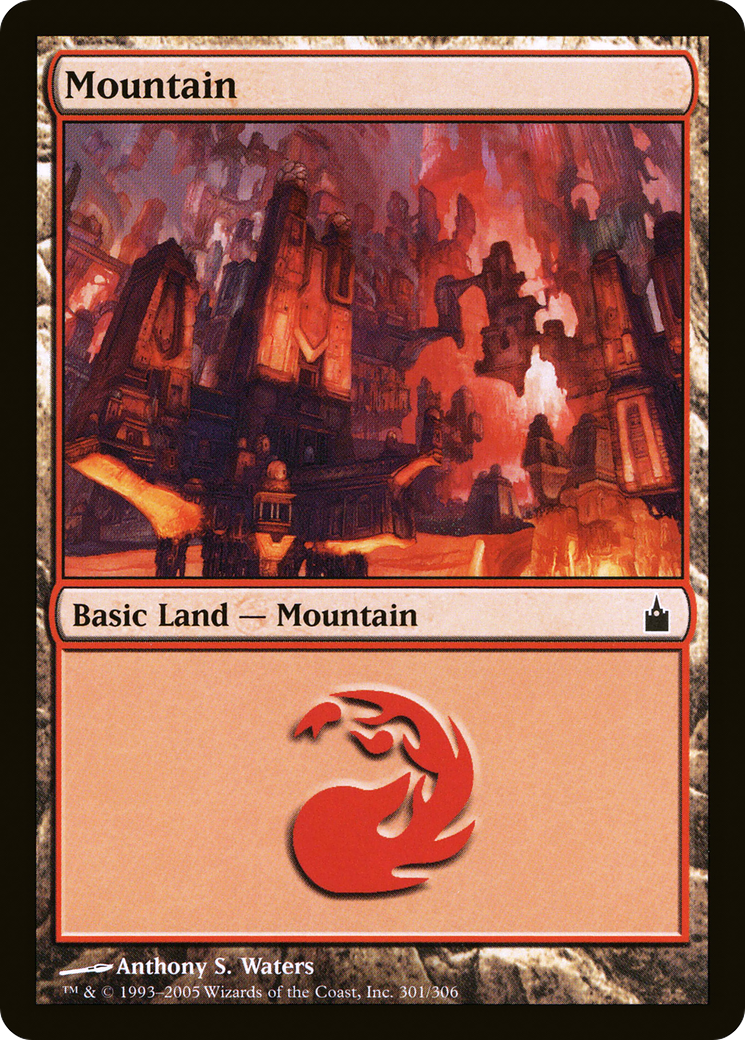 Mountain (301) (RAV-301)  Foil - Ravnica: City of Guilds
