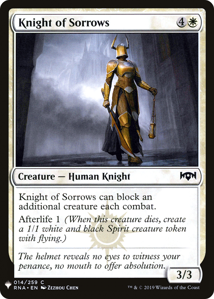 Knight of Sorrows (LIST-RNA-14)  - The List