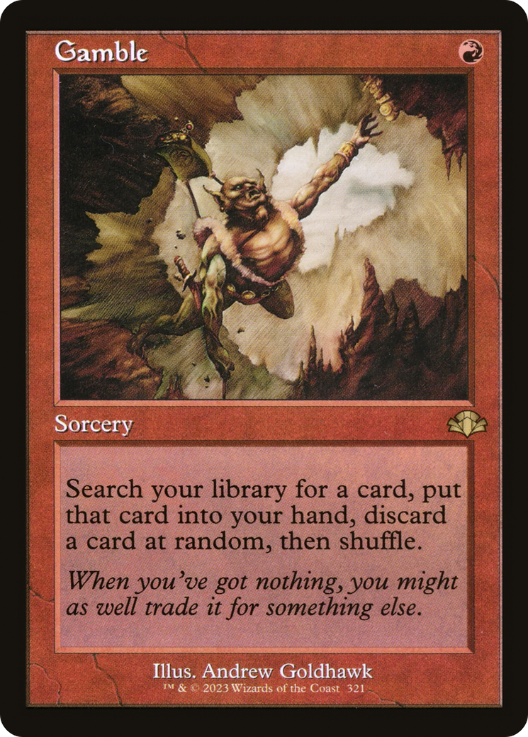 Gamble (Retro Frame) (DMR-321)  - Dominaria Remastered