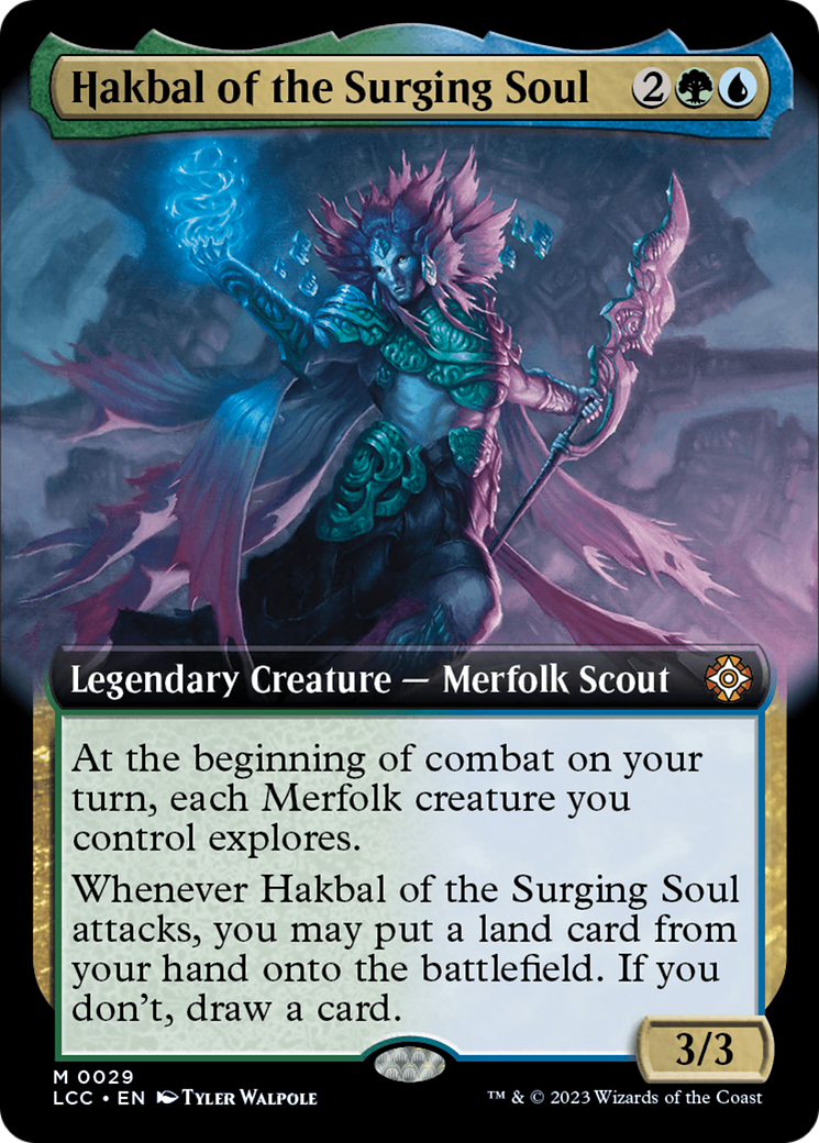 Hakbal of the Surging Soul (Extended Art) (LCC-029)  - The Lost Caverns of Ixalan Commander: (Extended Art)