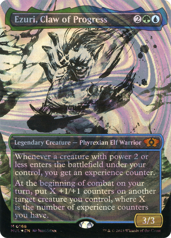 Ezuri, Claw of Progress (Halo Foil) (MUL-168)  Foil - Multiverse Legends: (Showcase) (Borderless)
