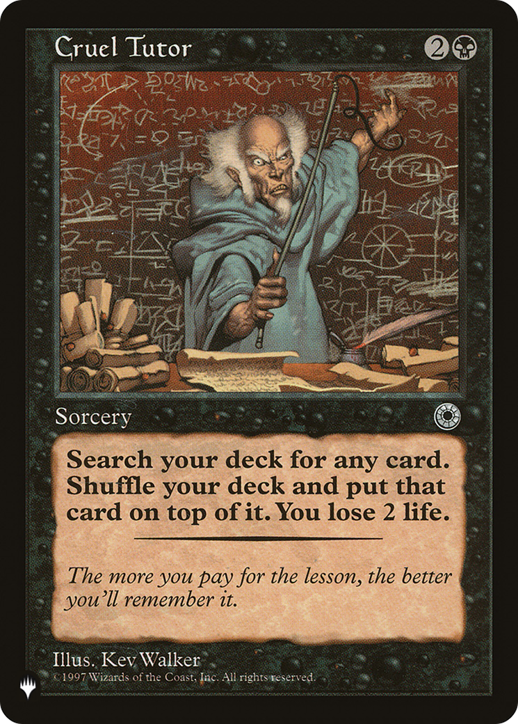 Cruel Tutor (LIST-)  - The List