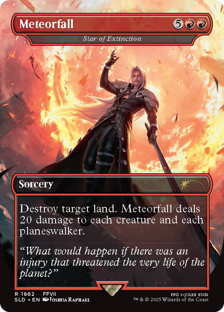 Meteorfall - Star of Extinction (SLD-1862)  - Secret Lair Drop / Meteorfall (Borderless)