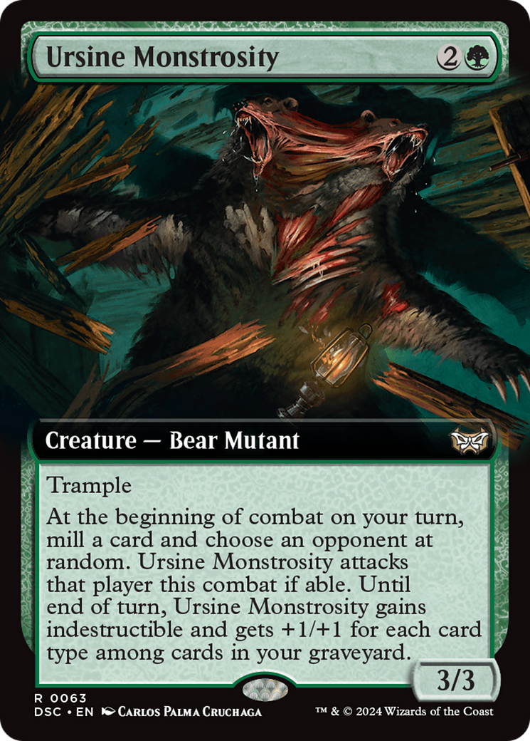 Ursine Monstrosity (Extended Art) (DSC-063)  - Duskmourn: House of Horror Commander: (Extended Art)