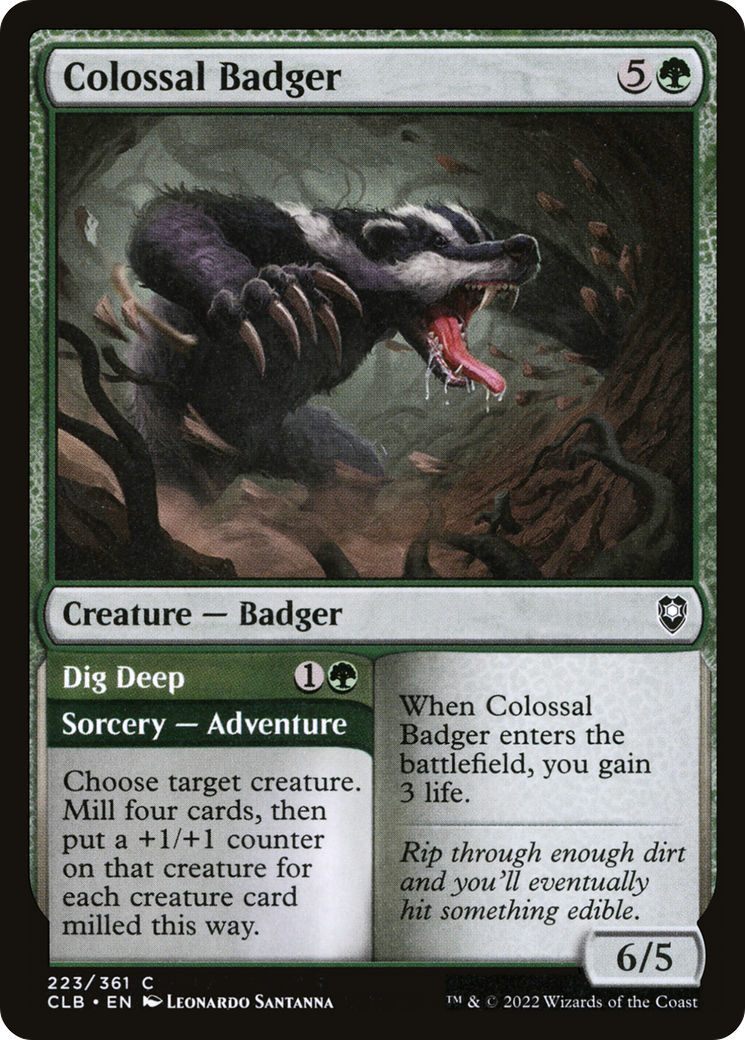 Colossal Badger (CLB-223)  - Commander Legends: Battle for Baldur's Gate