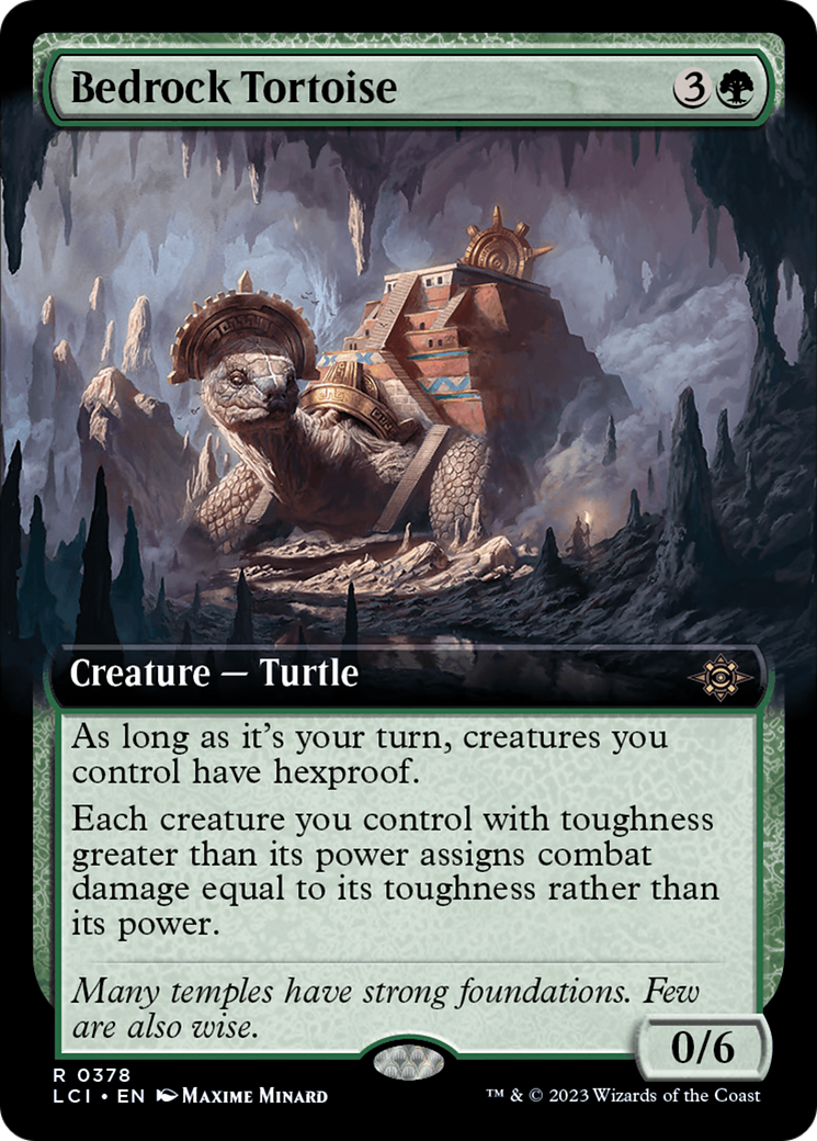 Bedrock Tortoise (Extended Art) (LCI-378)  Foil - The Lost Caverns of Ixalan: (Extended Art)