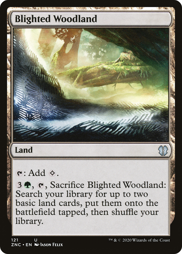 Blighted Woodland (ZNC-121)  - Zendikar Rising Commander
