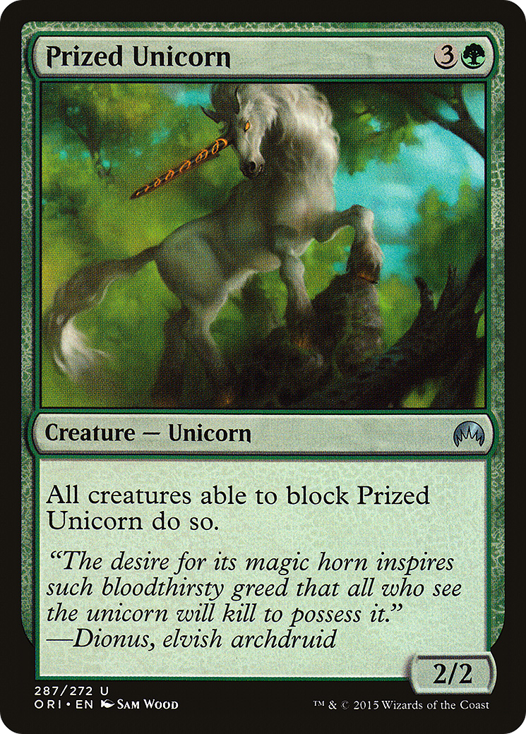 Prized Unicorn (ORI-287)  Foil - Magic Origins