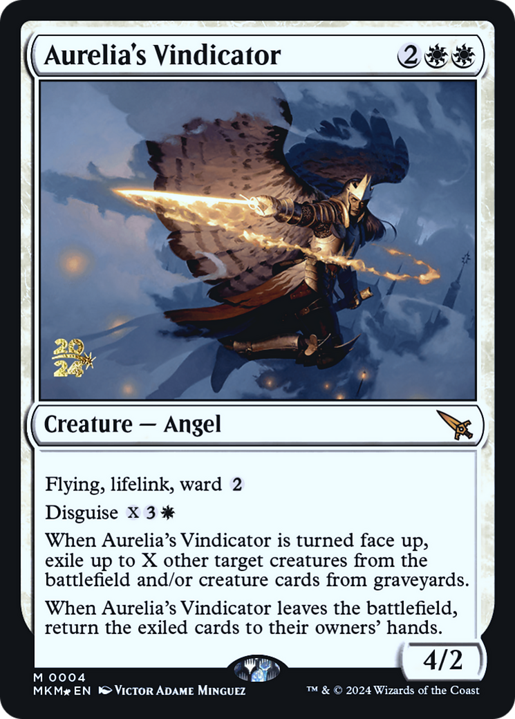 Aurelia's Vindicator (PRE-004)  Foil - Murders at Karlov Manor Promos