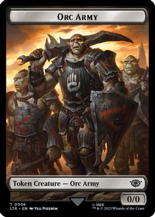 Orc Army (0006) // Food (0011) Double-Sided Token (LTR-6 // 11) - The Lord of the Rings: Tales of Middle-earth Foil