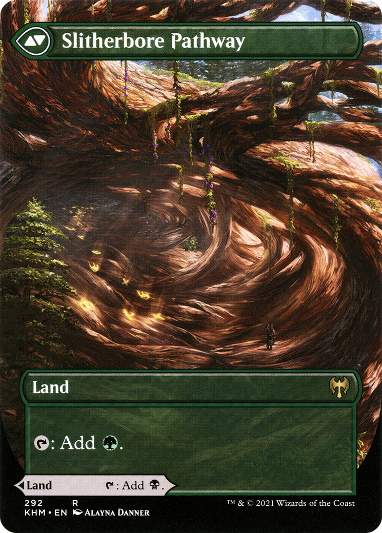 Darkbore Pathway (Borderless) (KHM-292)  Foil - Kaldheim: (Showcase)