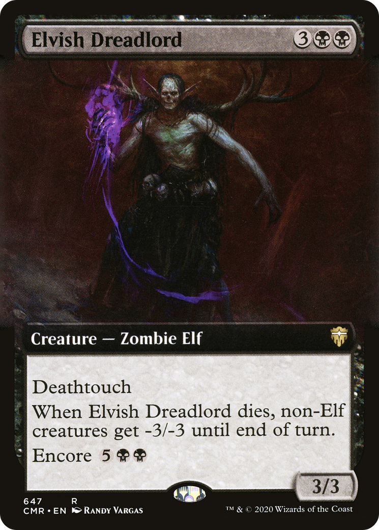 Elvish Dreadlord (Extended Art) (CMR-647)  - Commander Legends: (Extended Art)
