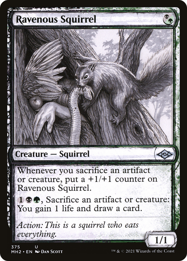 Ravenous Squirrel (Showcase) (MH2-375)  - Modern Horizons 2: (Showcase)