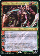 Lukka, Bound to Ruin (Phyrexian) (Step-and-Compleat Foil) (ONE-466)  Foil - Phyrexia: All Will Be One: (Showcase)