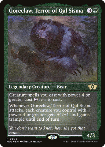 Goreclaw, Terror of Qal Sisma (Foil Etched) (MUL-092)  Foil - Multiverse Legends