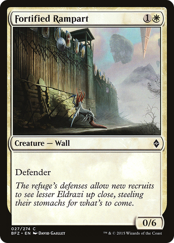 Fortified Rampart (BFZ-027)  Foil - Battle for Zendikar
