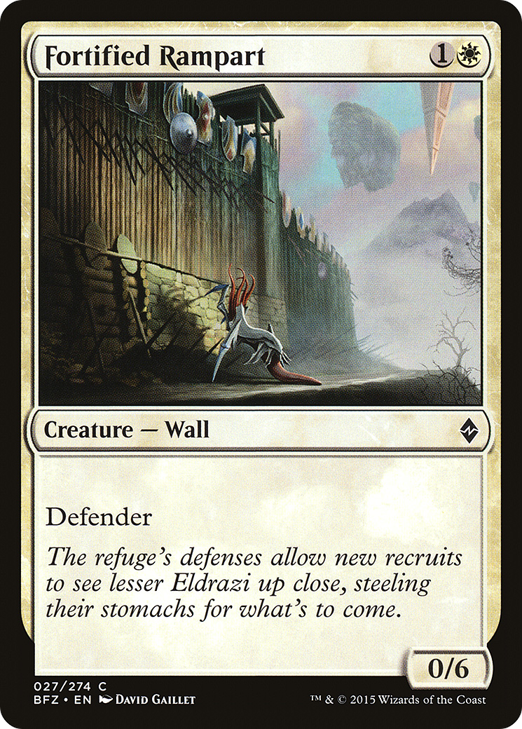 Fortified Rampart (BFZ-027)  - Battle for Zendikar