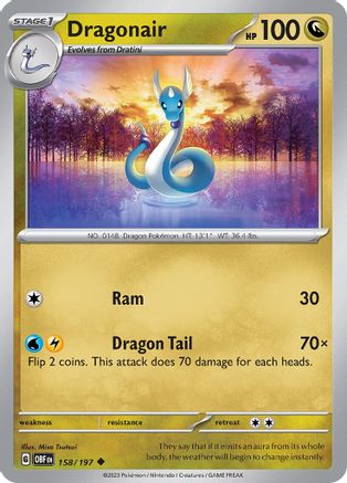 Dragonair 158 - Reverse Holofoil SV03 Obsidian Flames