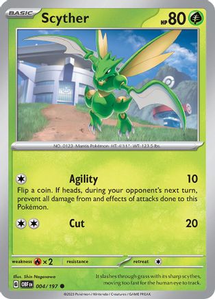 Scyther 004  SV03 Obsidian Flames