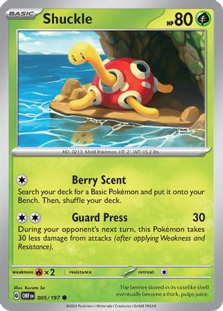 Shuckle 005  SV03 Obsidian Flames