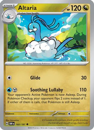 Altaria 160  SV03 Obsidian Flames