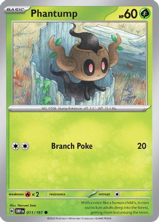 Phantump 011  SV03 Obsidian Flames