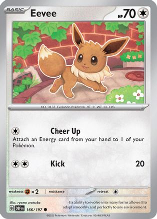 Eevee 166 - Reverse Holofoil SV03 Obsidian Flames