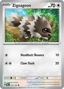 Zigzagoon 167 - Reverse Holofoil SV03 Obsidian Flames