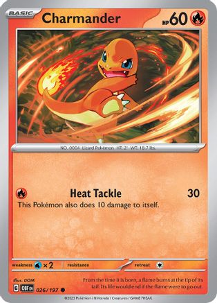 Charmander 026/197  SV03 Obsidian Flames
