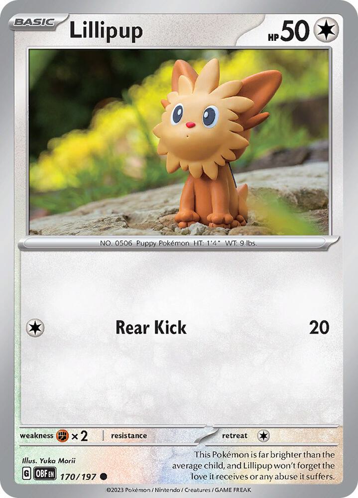 Lillipup 170/197 - Reverse Holofoil SV03 Obsidian Flames