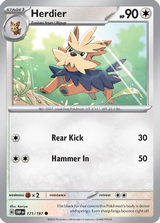 Herdier 171 - Reverse Holofoil SV03 Obsidian Flames